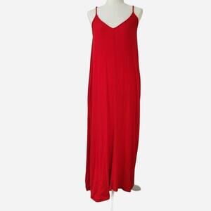 Treasure & Bond Red Maxi Slip Dress – Small – Minimalist Y2K